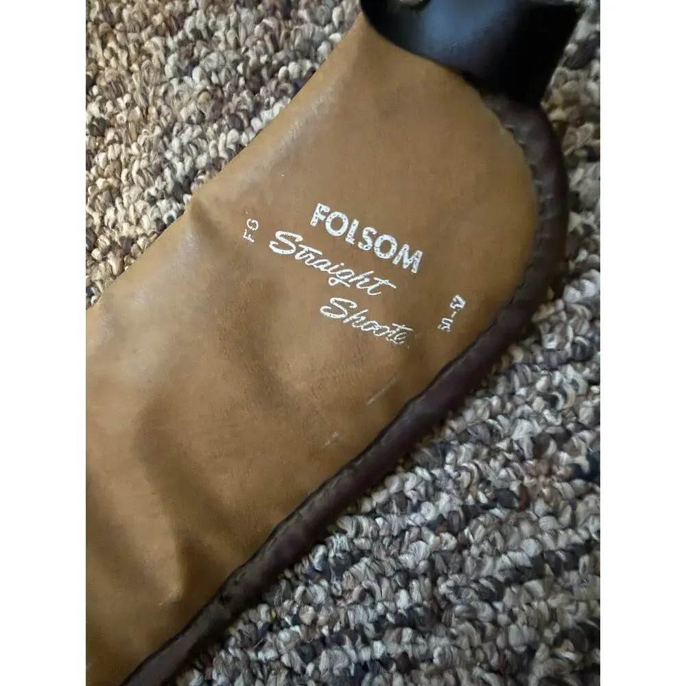 Vintage Folsom Straight Shoot Rifle Case Canvas Leather Trim Hunting Gun Case